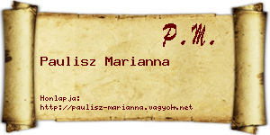 Paulisz Marianna névjegykártya